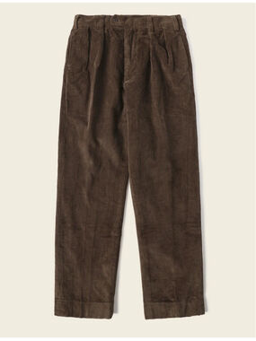 NON STOCK M Corduroy Pants Men Pleated Casual Trousers Loose Workwear Pant